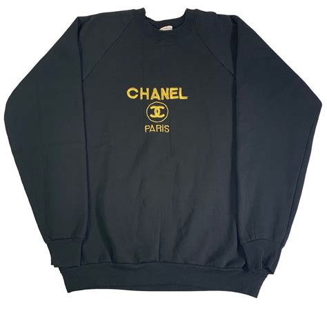 chanel paris sweatshirt|chanel sweatshirt vintage.